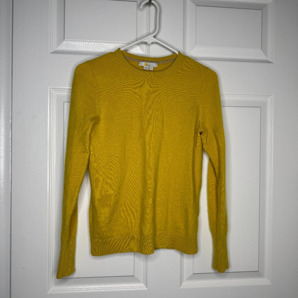 Boden Yellow Cashmere Sweater